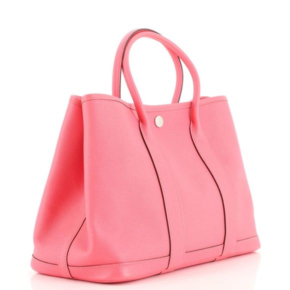 Hermes Garden Party Tote Leather 30 Pink - Picture 2 of 6